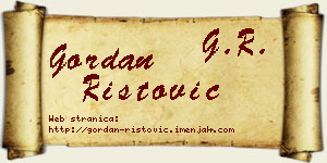 Gordan Ristović vizit kartica